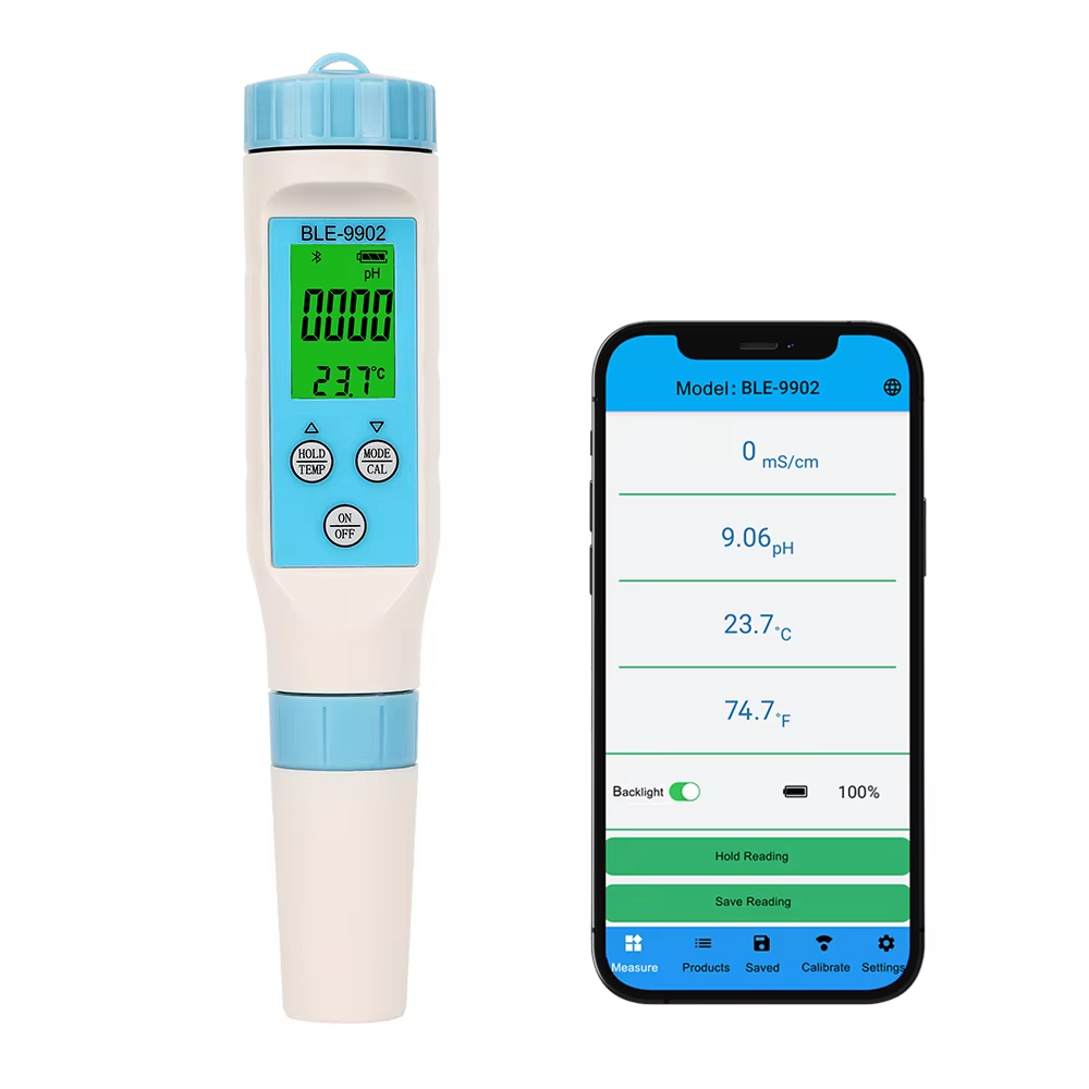 Ph Meter Digital Water Tester - Alat Penguji Kualitas Air 3-in-1 (pH/EC/Suhu),