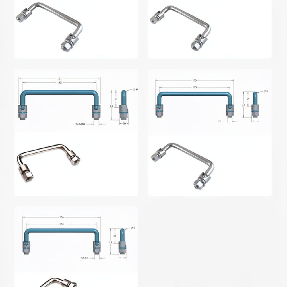 Industrial Tools - Pegangan Lipat yang Dipasang Rata untuk