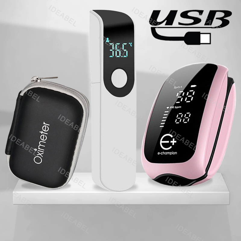 Pulse Oximeter Fingertip Rechargeable - Tali Gantung Oksimeter Medis Isi Ulang,