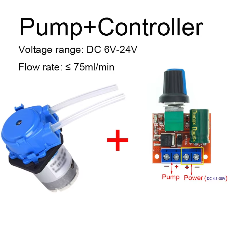 Mini Peristaltic Pump 12V - Pompa Peristaltik Kecil yang Dapat Disesuaikan,
