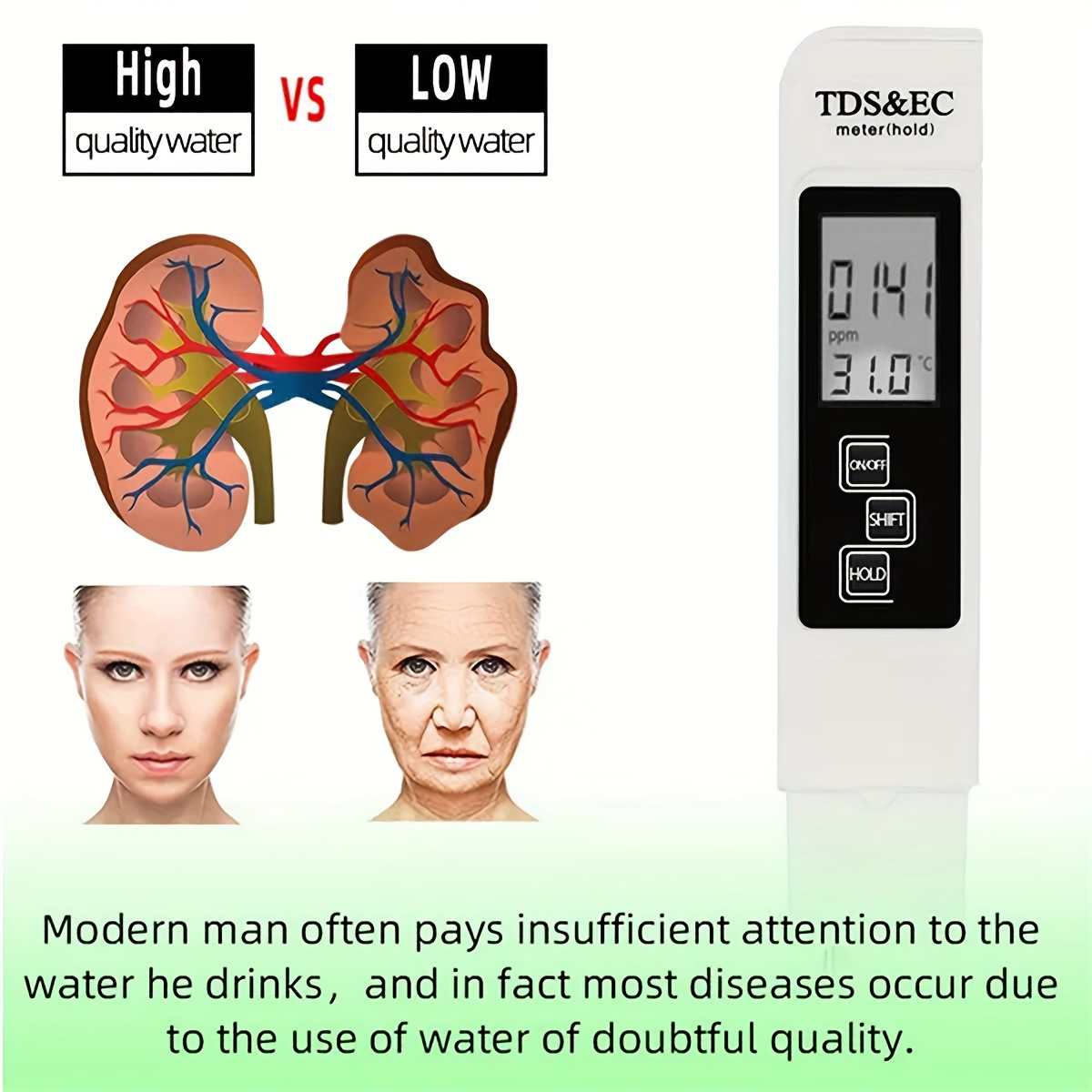 Pena deteksi kualitas air, 3in - Ph Meter Digital Water Tester ulasan dan harga