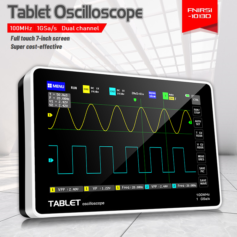 FNIRSI 1013D, Osiloskop Tablet - Fnirsi Digital Oscilloscope Handheld ulasan dan harga